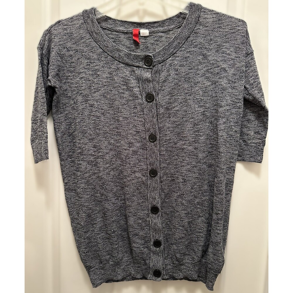Divided by H&M Cardigan 4 Top gray button front 3/4 sleeve